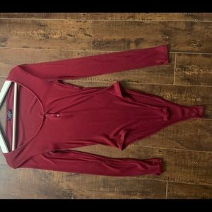 Burgundy bodysuit from TopShop